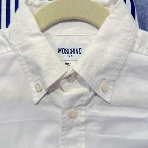 Moschino Bambino White Button Down Shirt 5A - Picture 2 of 7